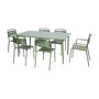 Voir la diapositive 5 : SWEEEK Table de jardin métal 6-8 places, Amelia 160x90xH72.5cm