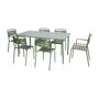 Voir la diapositive 5 : SWEEEK Table de jardin métal 6-8 places, Amelia 160x90xH72.5cm