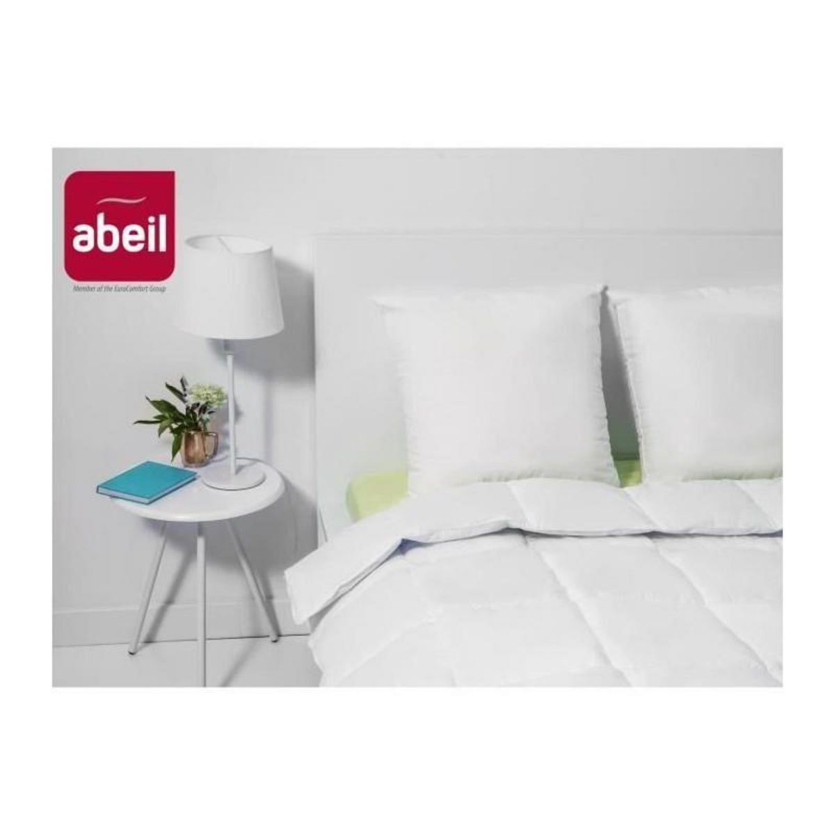 ABEIL ABEIL Lot de 2 Oreillers Bio Confort - 60 x 60 cm - Blanc