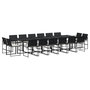 Voir la diapositive 2 : VIDAXL Ensemble a manger de jardin 17 pcs coussins noir resine tressee