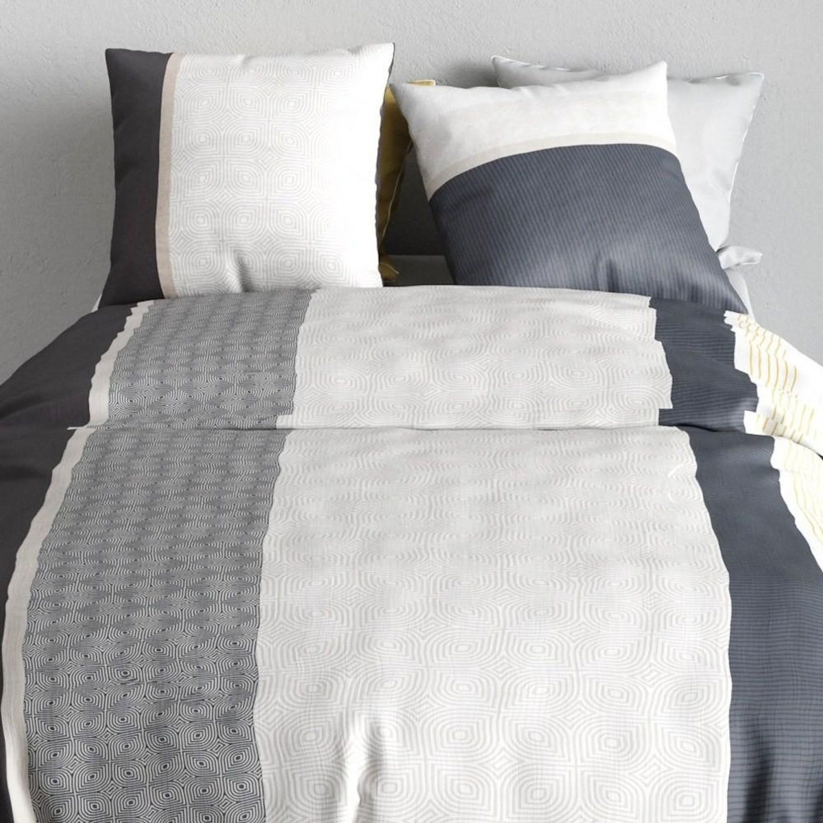 ATELIER DU COTON Housse de couette 260x240 + 2 taies en coton 57 fils