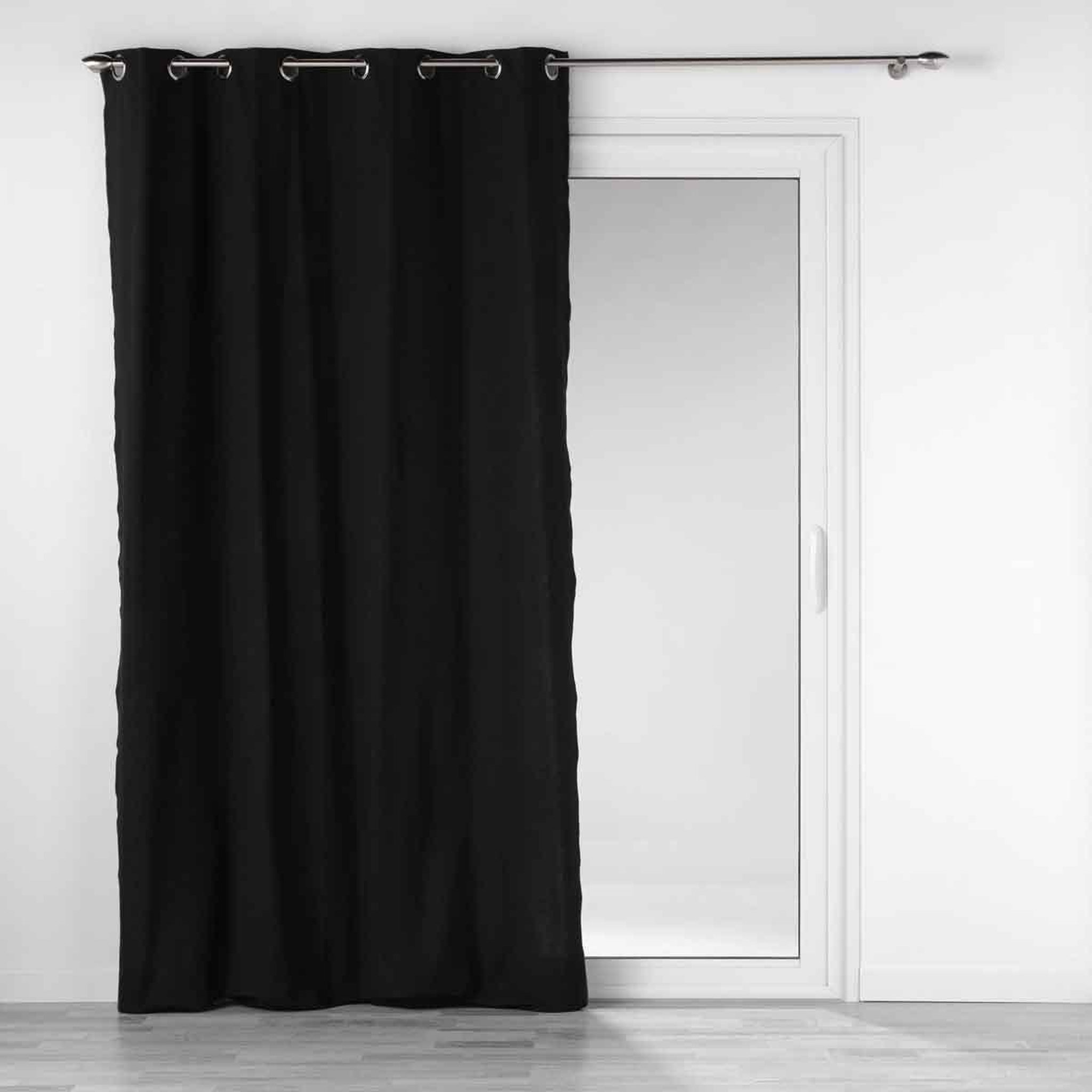 Douceur d'Intérieur Rideau à œillets  mistraline  140x240cm noir