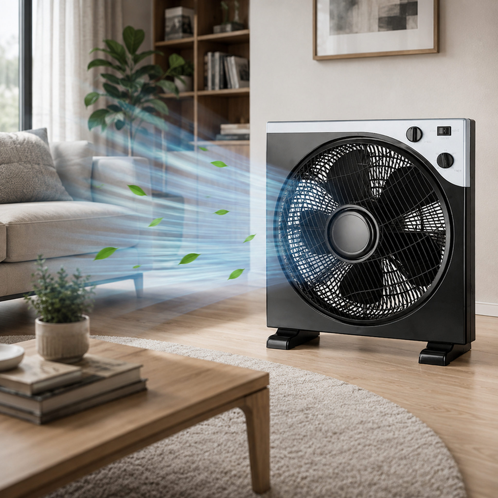 Voir la diapositive 2 : Ventilateur sol et table 30 cm – oscillation 360