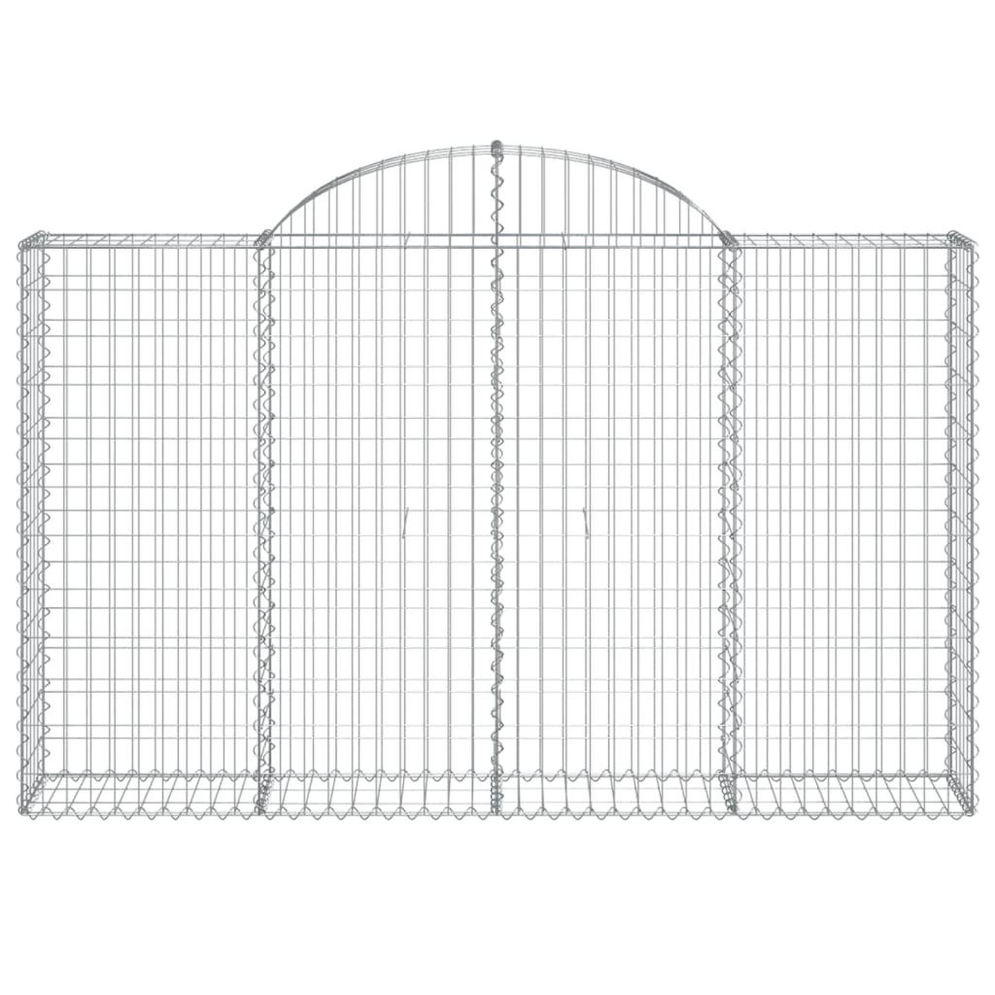 Voir la diapositive 4 : VIDAXL Paniers a gabions arques 13 pcs 200x30x120/140 cm Fer galvanise