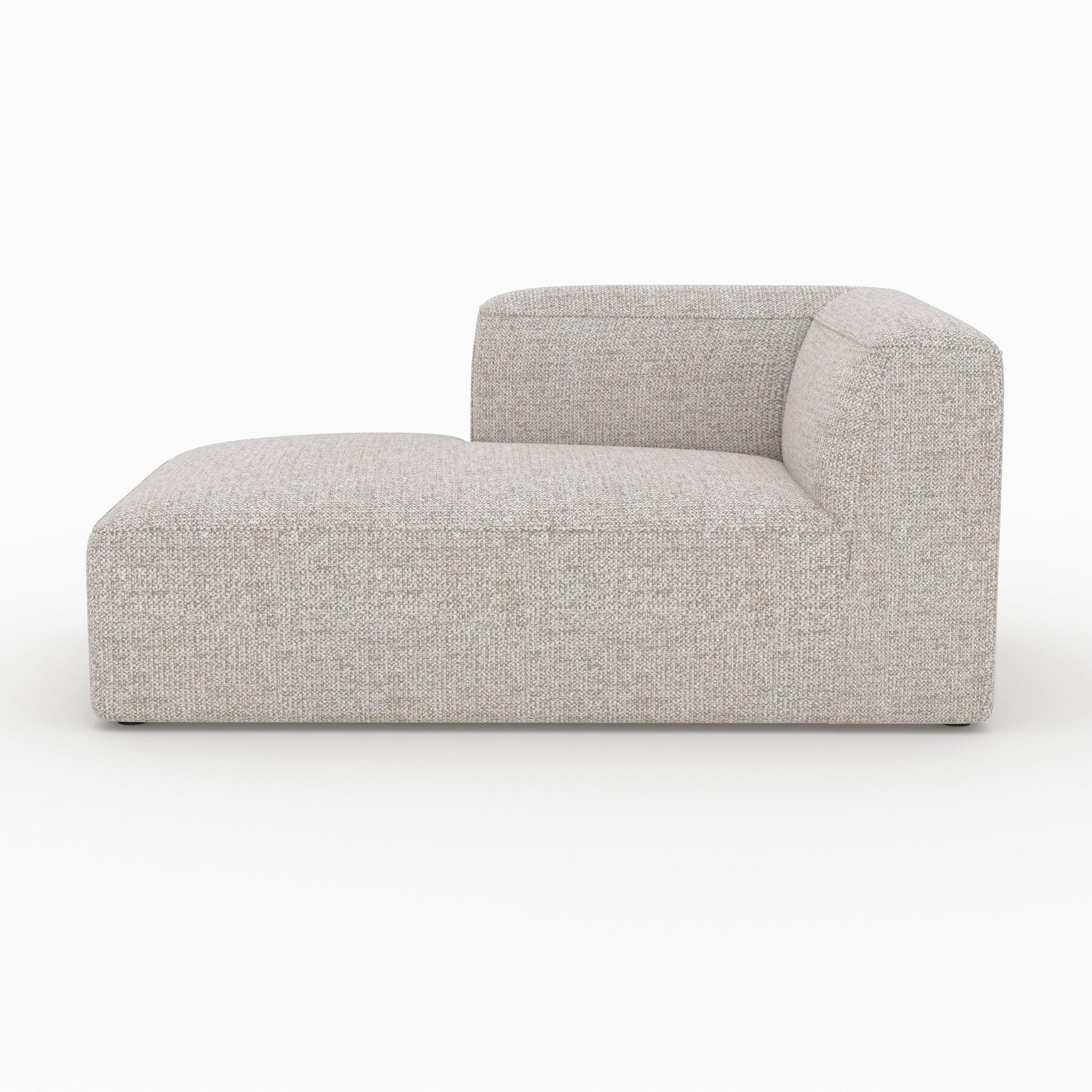 Voir la diapositive 5 : MAISON PAVANE Canapé d'angle gauche modulable en tissu beige-hestia