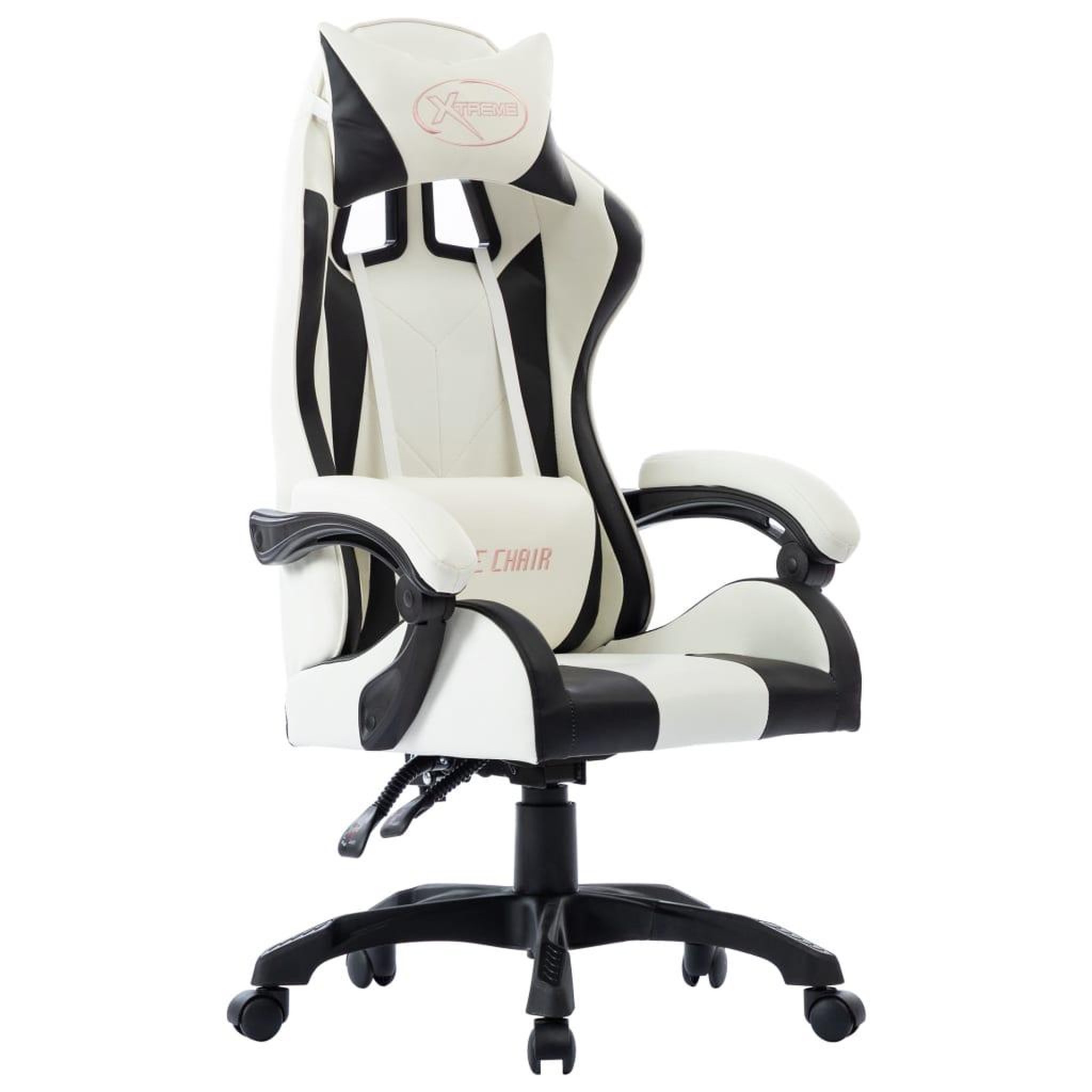 VIDAXL Fauteuil de jeux video Blanc Similicuir