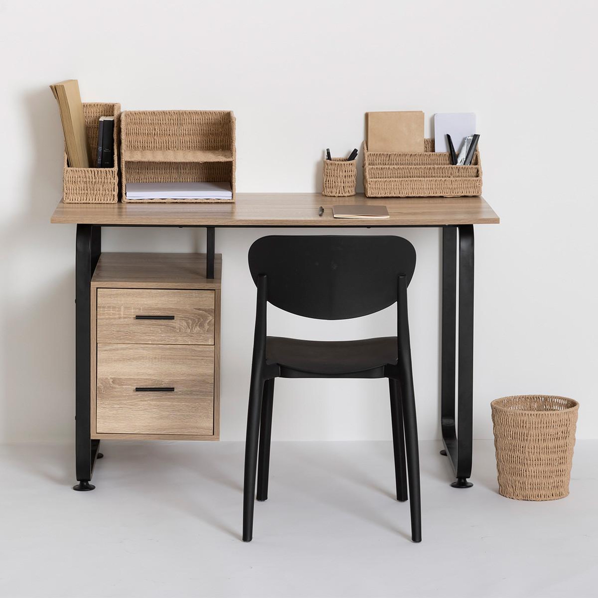 Voir la diapositive 4 : FIVE Pot à crayons pour bureau  kord  10cm naturel