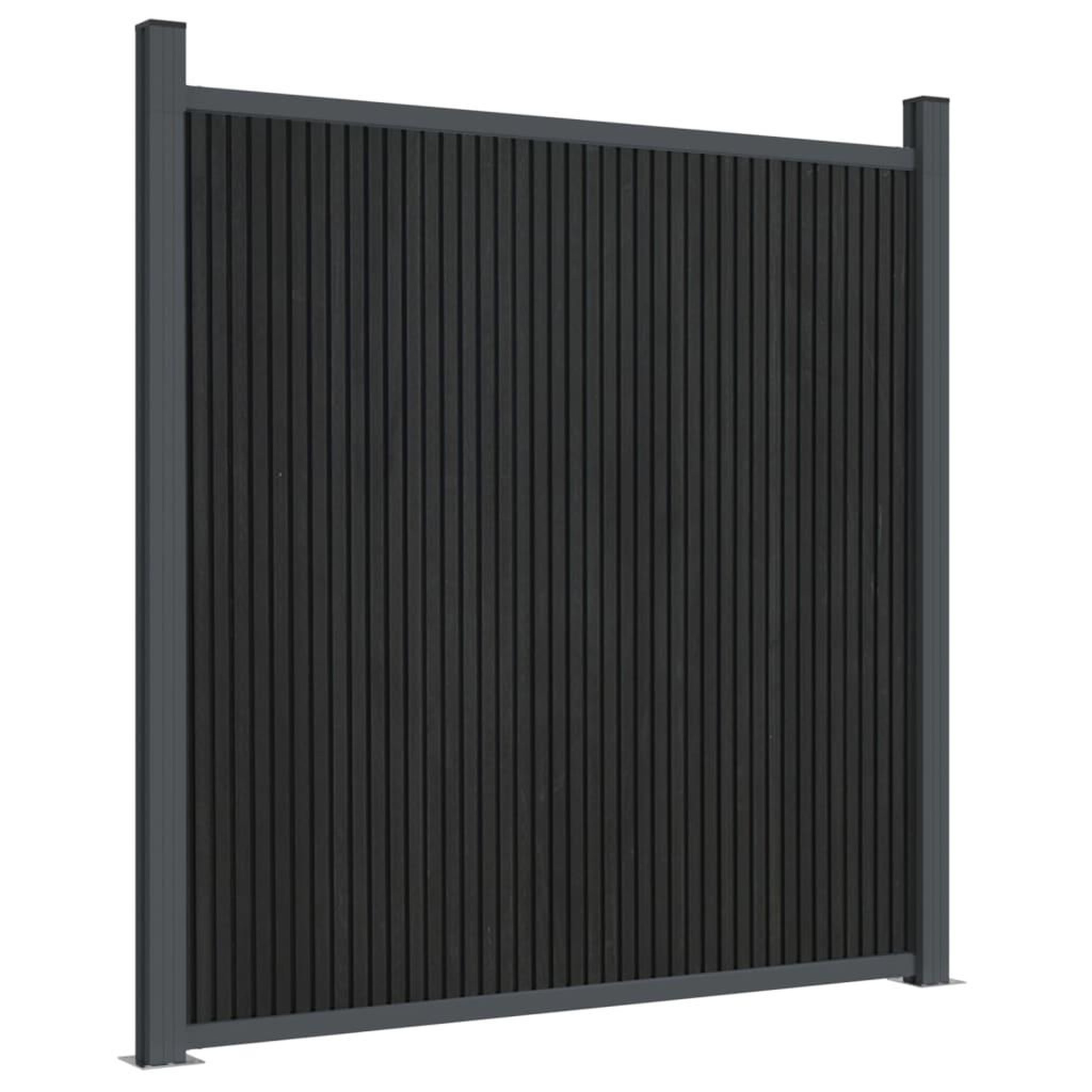 Voir la diapositive 2 : VIDAXL Panneau de cloture gris 180x186 cm WPC