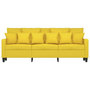 Voir la diapositive 3 : VIDAXL Canapé à 3 places Jaune clair 180 cm Tissu