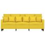 Voir la diapositive 3 : VIDAXL Canapé à 3 places Jaune clair 180 cm Tissu