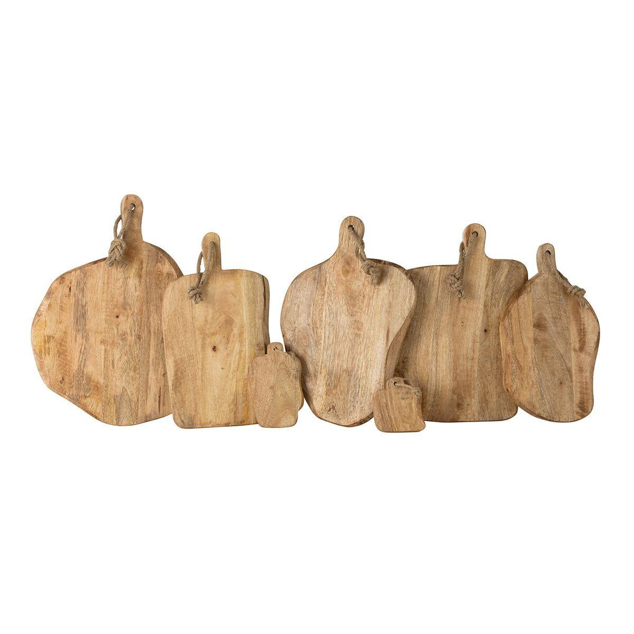 Voir la diapositive 3 : J-LINE Planche à découper ronde  bois  52cm naturel