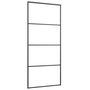 Voir la diapositive 3 : VIDAXL Porte coulissante Aluminium et verre ESG 90x205 cm Noir