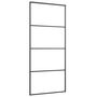 Voir la diapositive 3 : VIDAXL Porte coulissante Aluminium et verre ESG 90x205 cm Noir