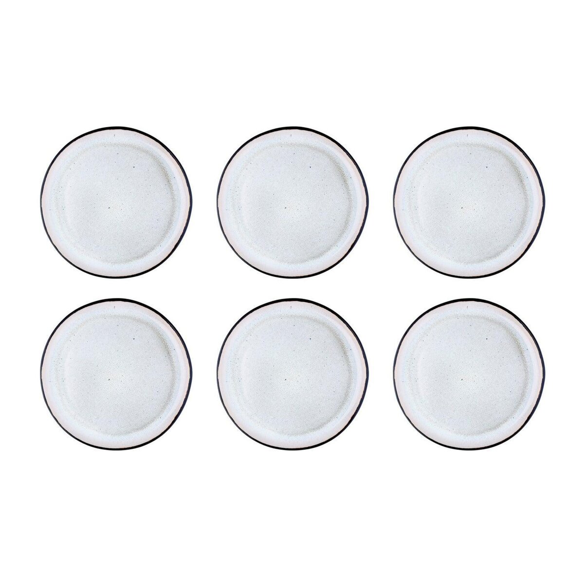 BJORN Assiette IRIS Ø26cm - 6 pièces - Blanc ivoire