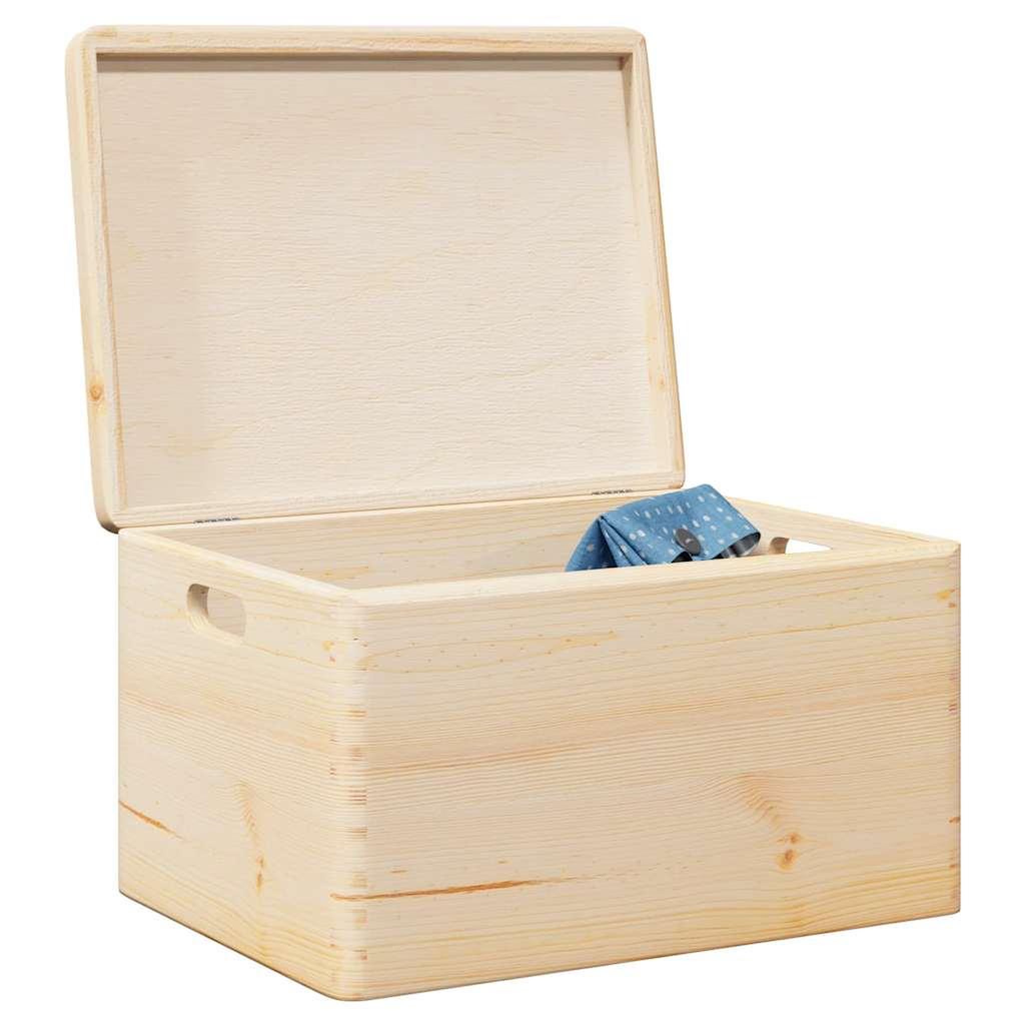 VIDAXL Boîte en bois avec couvercle et poignees bois de pin massif