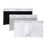 CALVIN KLEIN JEANS x3 Boxers /Gris/Blanc Homme Calvin Klein Low Rise Trunk. Coloris disponibles : Noir