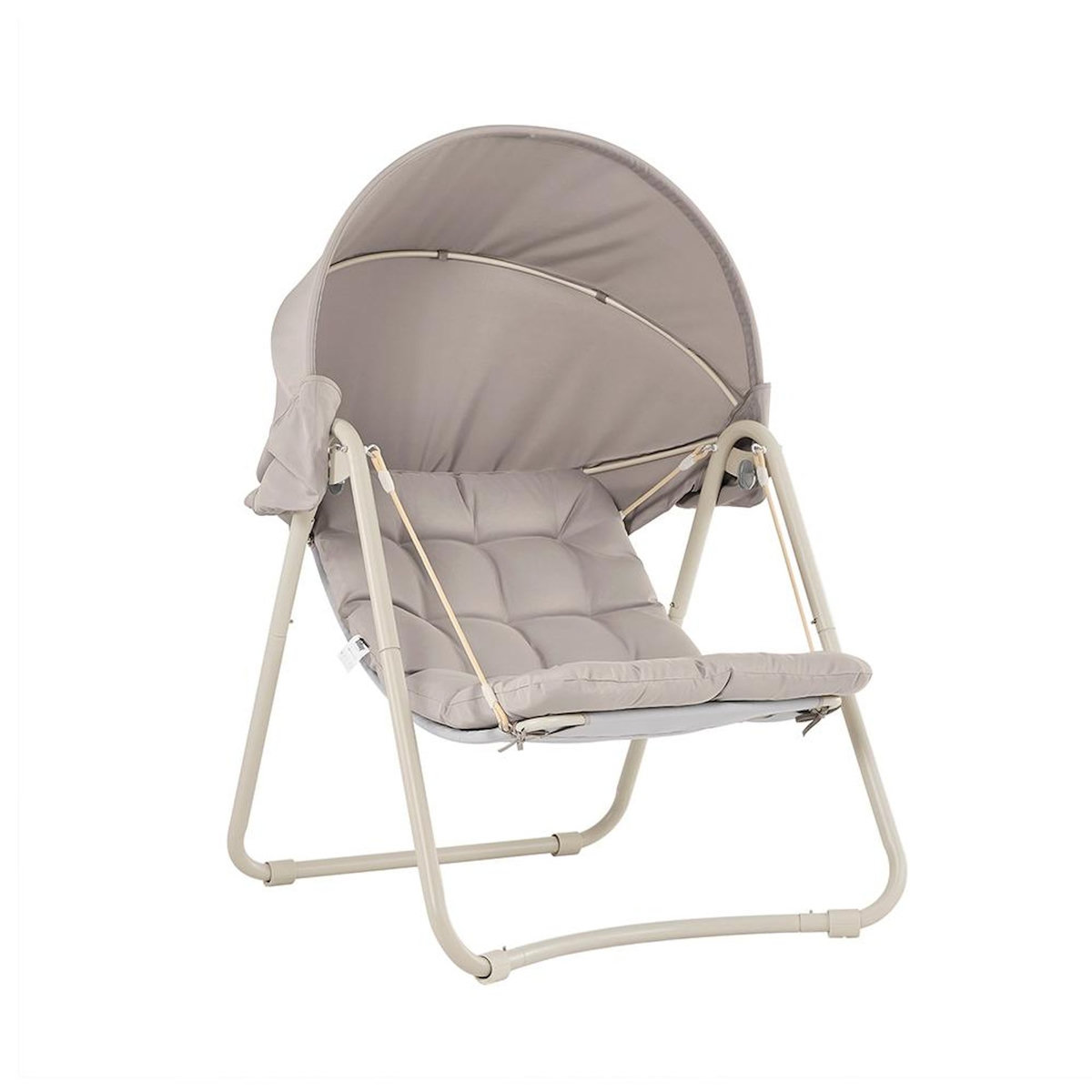 SOBUY Chaise Suspendue Lounge Gris 126x108x163cm OGS62-MI