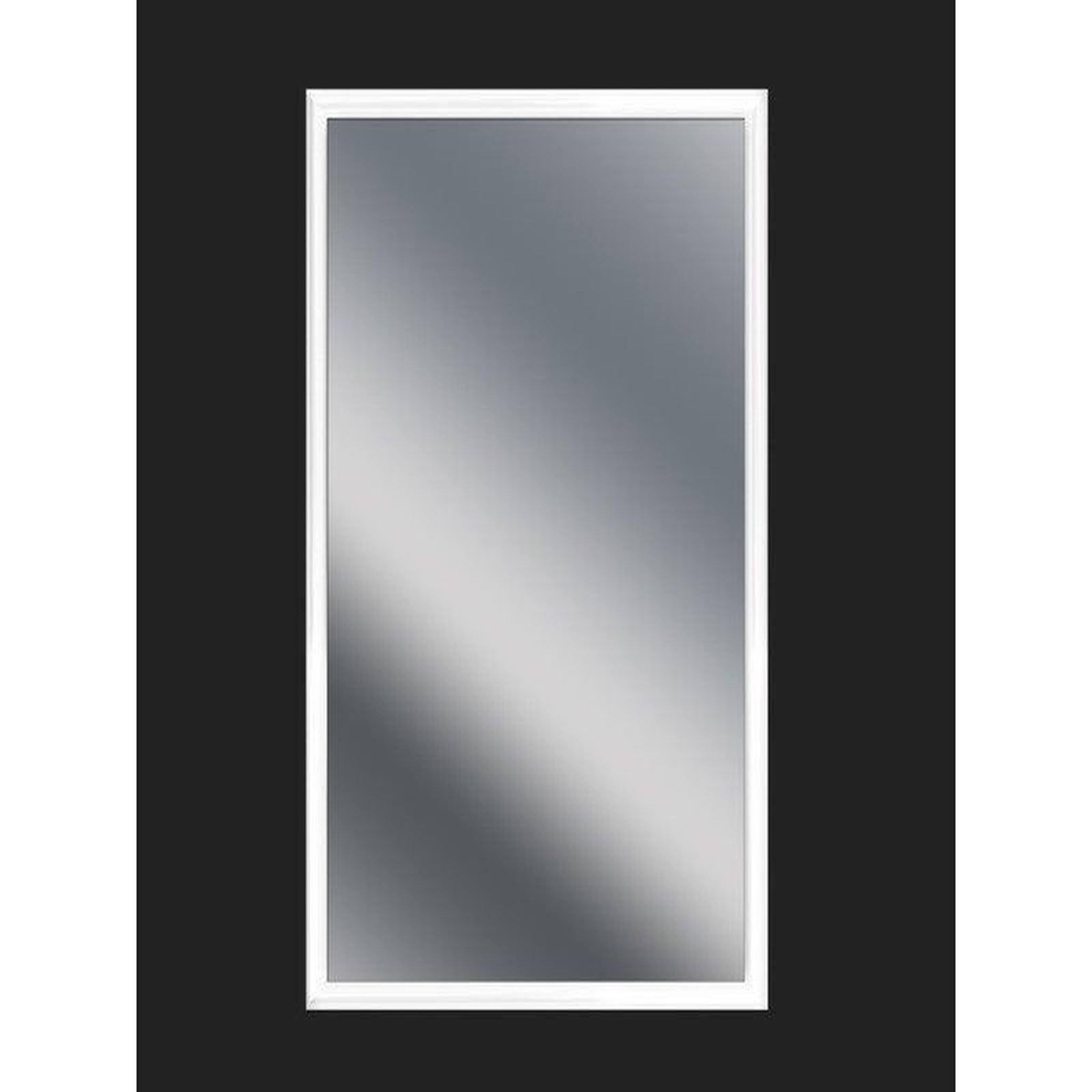 CENTRALE BRICO Miroir Non Lumineux Encadré Rectangulaire L.40 X L.60 Cm Arica Blanc