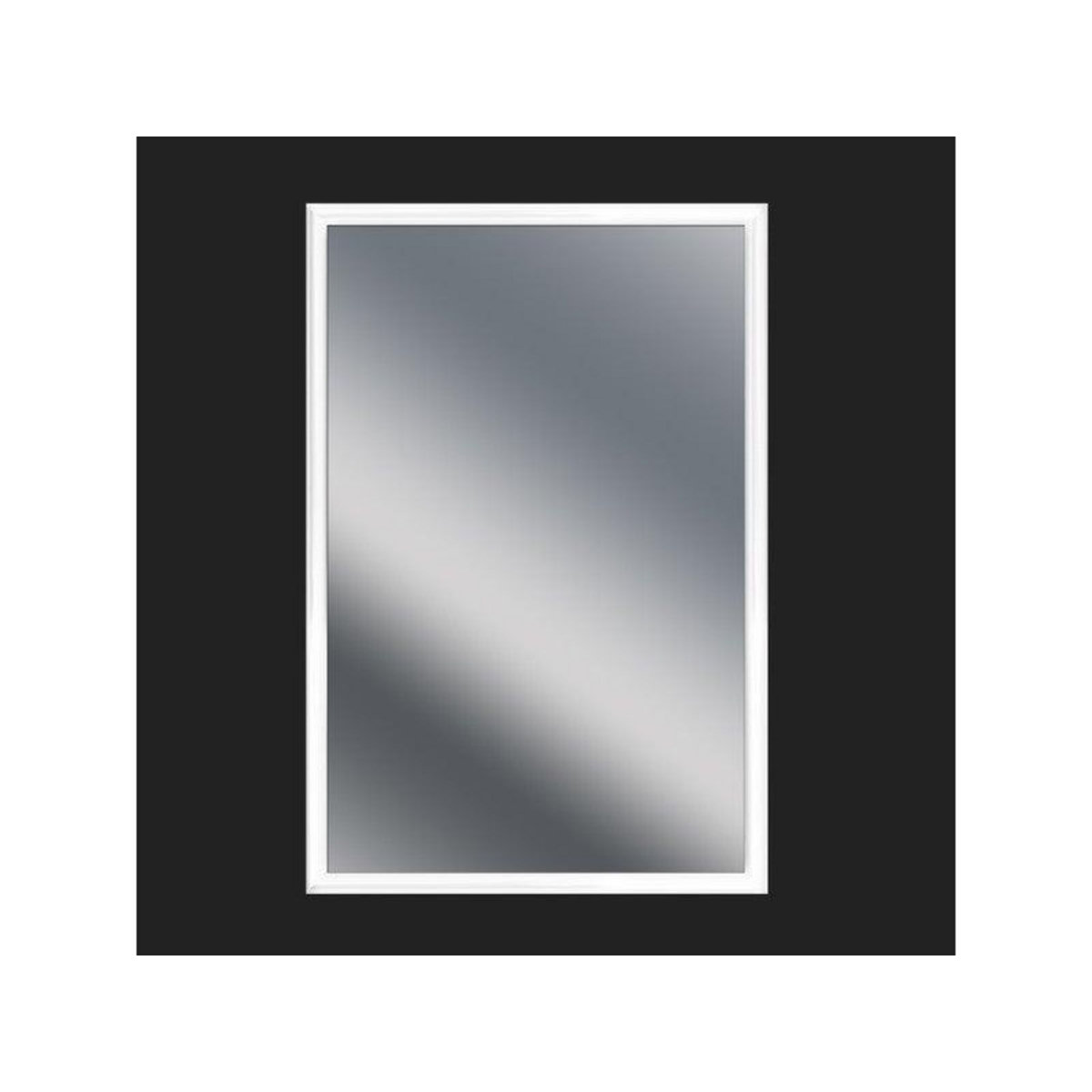 CENTRALE BRICO Miroir Non Lumineux Encadré Rectangulaire L.40 X L.60 Cm Arica Blanc