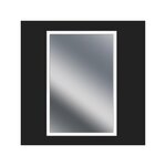 CENTRALE BRICO Miroir Non Lumineux Encadré Rectangulaire L.40 X L.60 Cm Arica Blanc