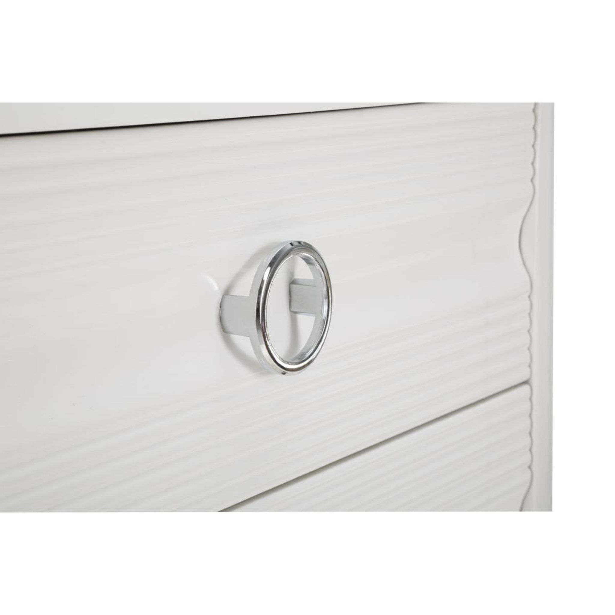 Voir la diapositive 5 : Paris Prix Commode 3 tiroirs en bois  shine  84cm blanc