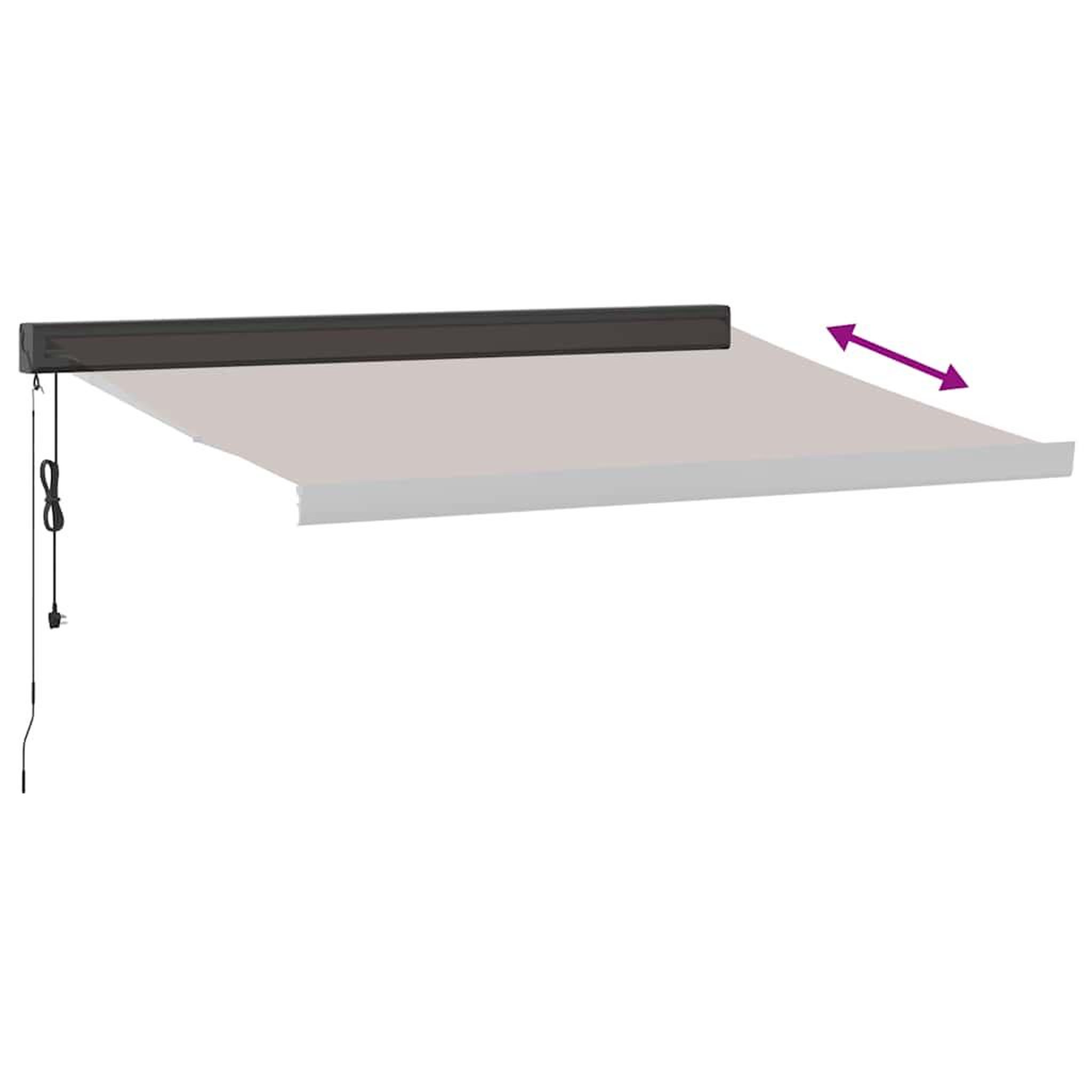 Voir la diapositive 5 : VIDAXL Auvent retractable automatique marron 350x250 cm