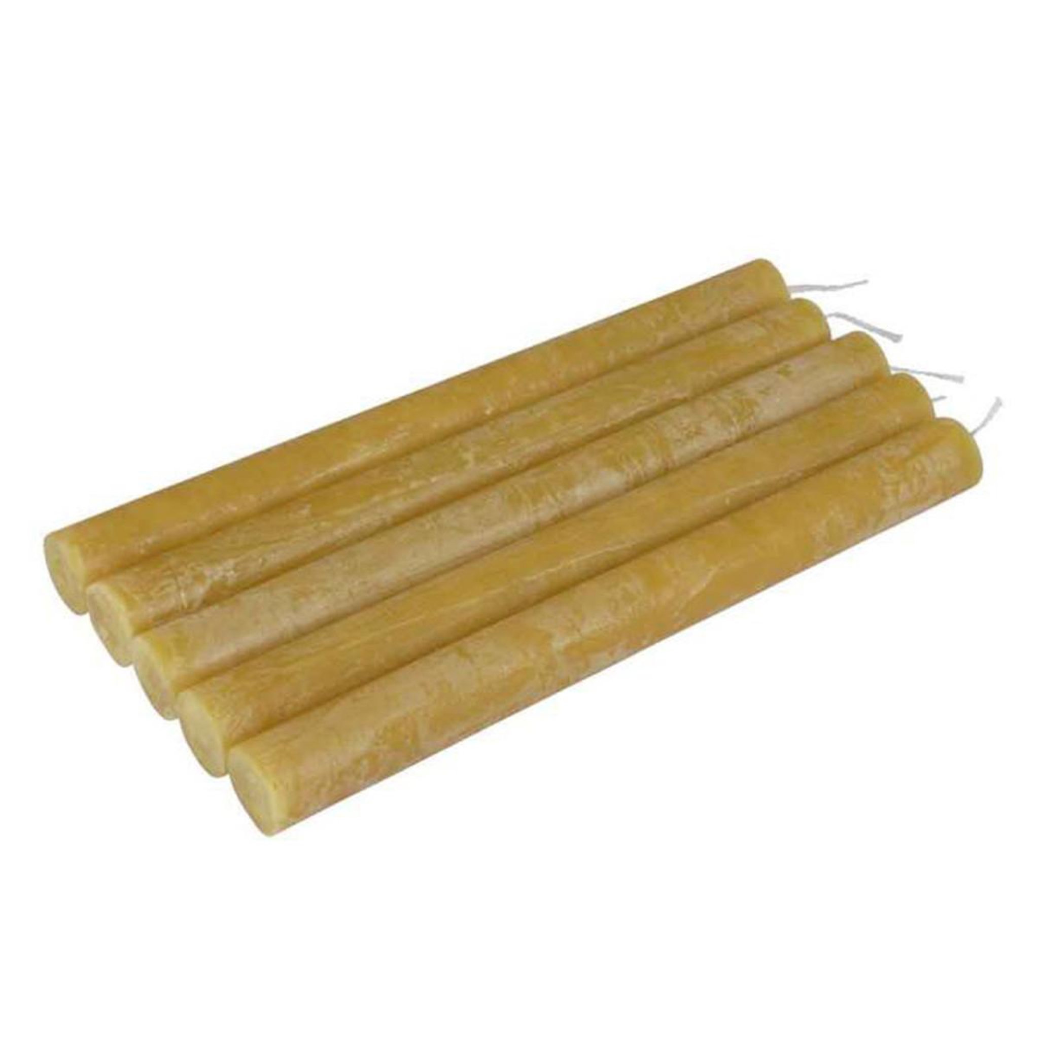 HOMEA Lot de 5 Bougies Chandelier  Rustique  20cm Jaune