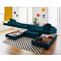 Voir la diapositive 3 : LISA DESIGN Merida - canapé panoramique en u - 7 places - convertible avec coffres et têtières réglables - en velours