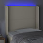 Voir la diapositive 4 : VIDAXL Tete de lit a LED Creme 83x16x118/128 cm Similicuir