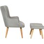 Voir la diapositive 4 : Habitat et Jardin Fauteuil style scandinave en tissu  Odense  - 1 place - Gris clair
