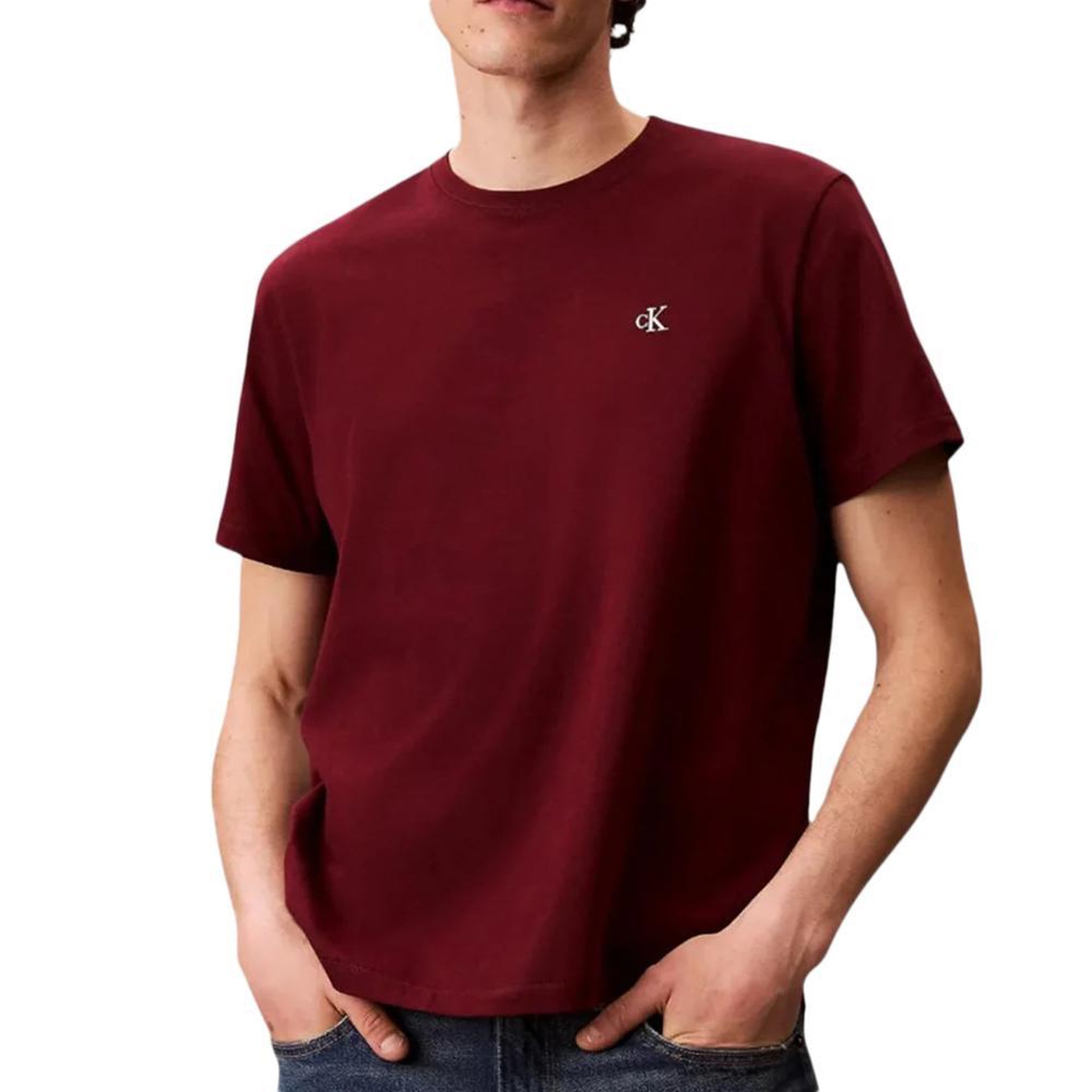 CALVIN KLEIN JEANS T-Shirt Rouge Homme Calvin Klein Jeans Easy LV04RC275G. Coloris disponibles : Rouge