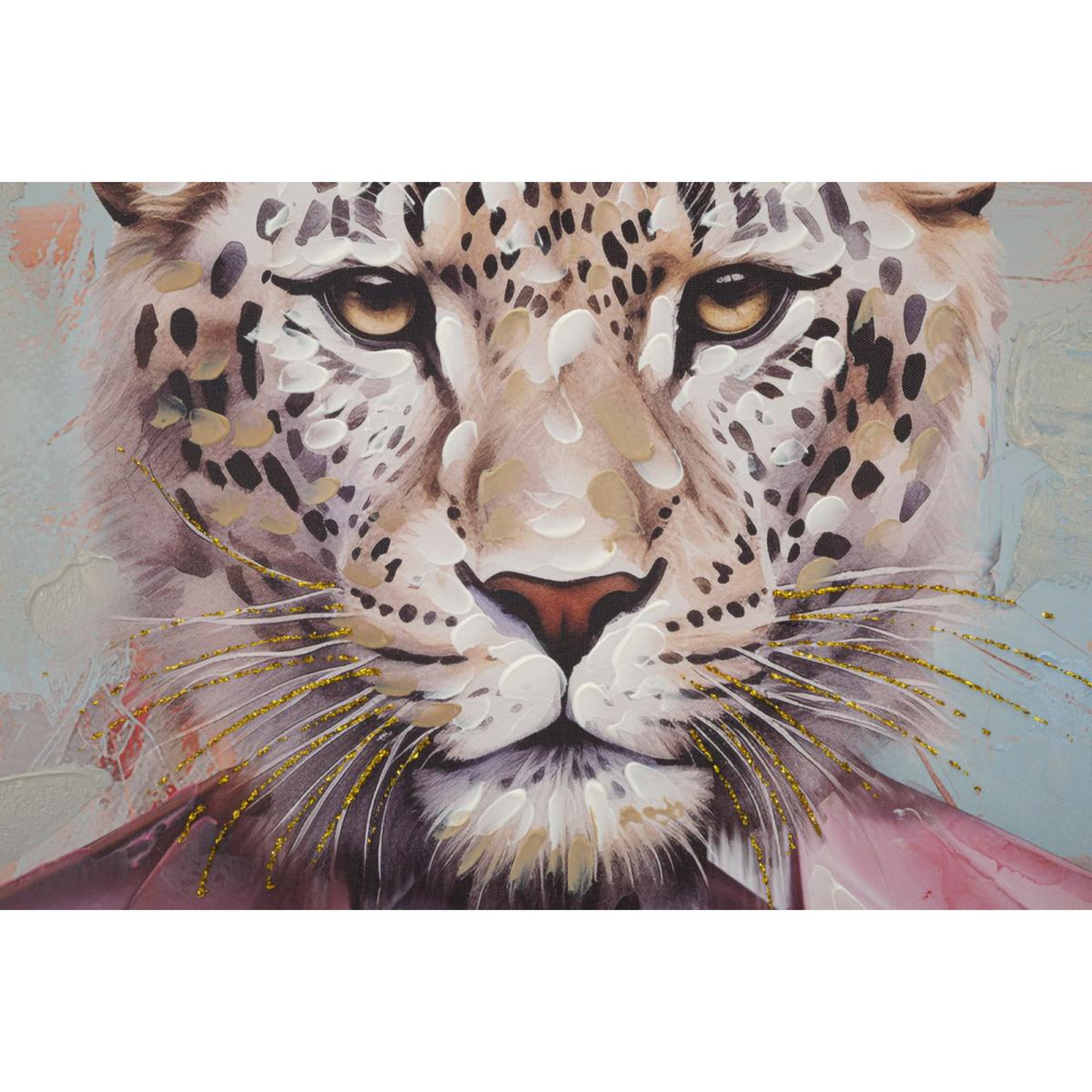 Voir la diapositive 3 : Paris Prix Tableau Imprimé Déco  Léopard  82x122cm Multicolore