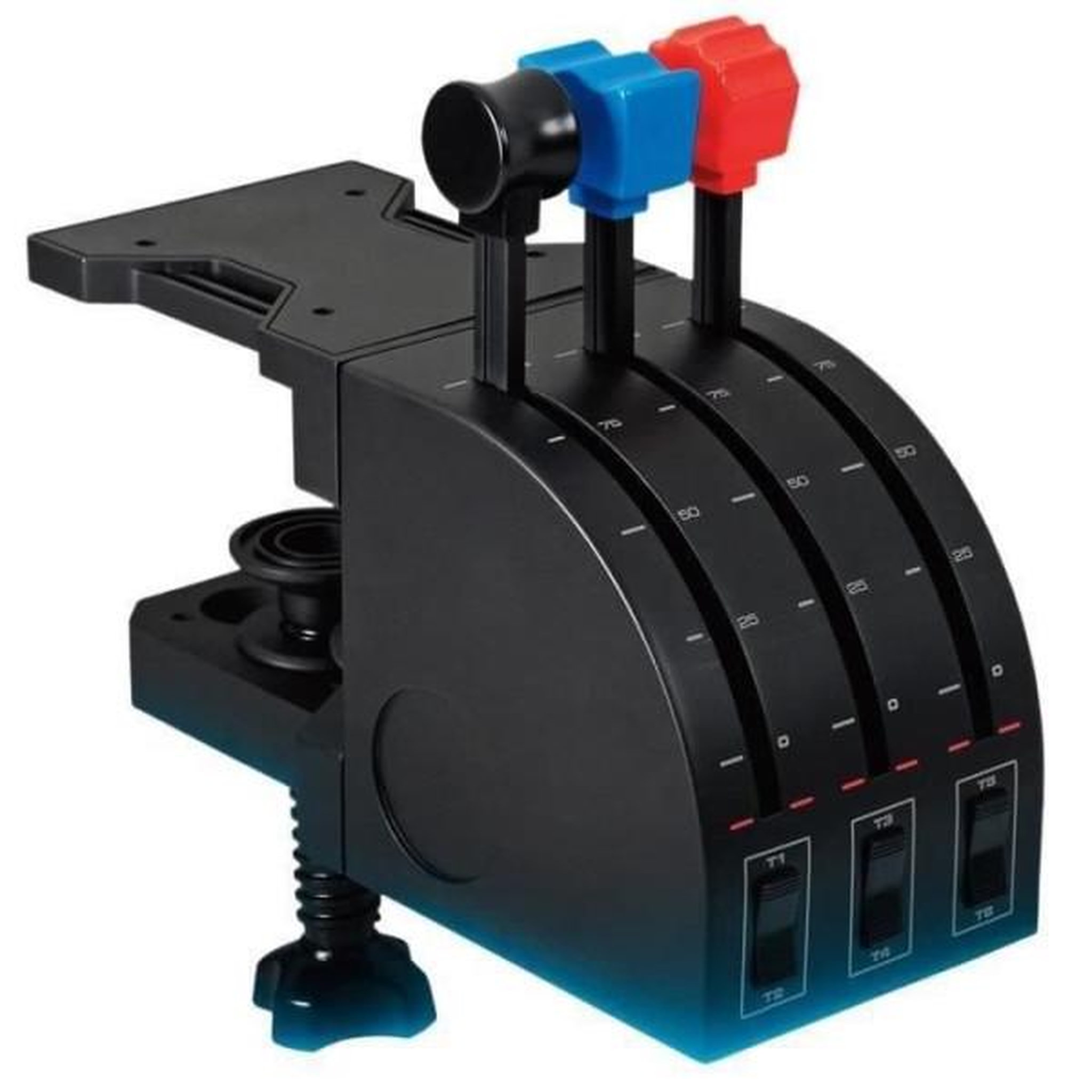 Logitech Manette pour Simulateur de Vol - LOGITECH G - SAITEK Pro Flight - Ecran LCD - 3 Interrupteurs a Bascule Bidirectionnels - PC - N