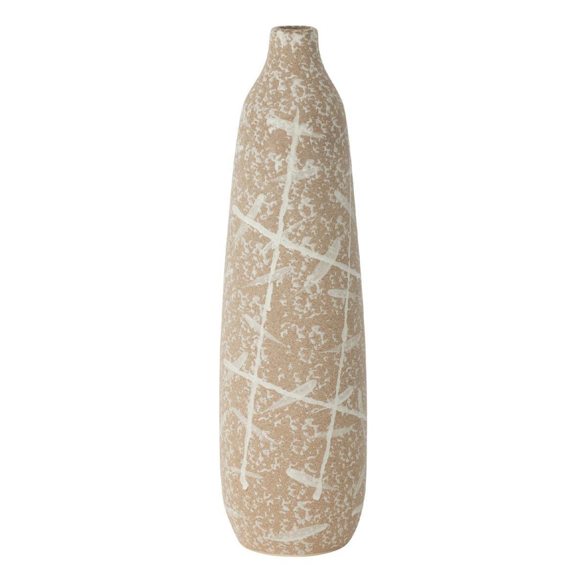 Paris Prix Vase Fin en Grès  Dune  45cm Beige & Blanc