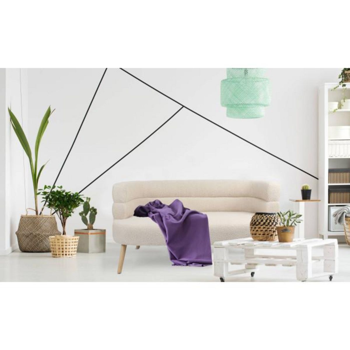 Paris Prix Canapé 2 Places Bouclette  Rondo  145cm Beige