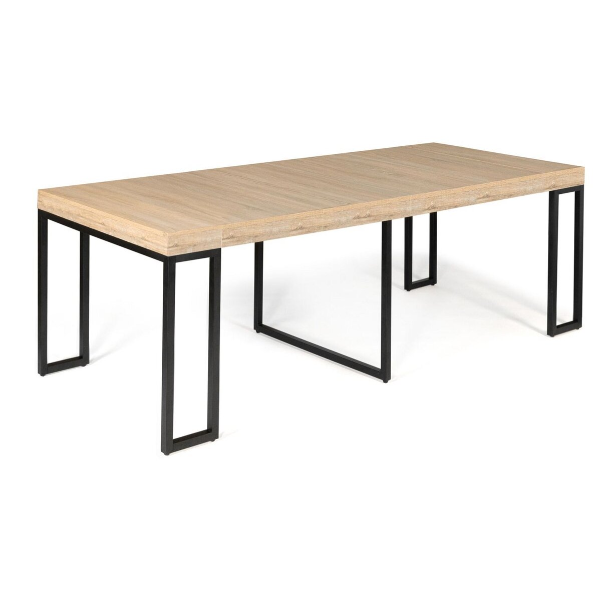 Table console extensible avec rallonges style industriel 45/235 cm