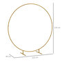 Voir la diapositive 3 : OUTSUNNY Arche décorative - arche de mariage - arche de ballon - dim. 222L x 60l x 224H cm - acier doré