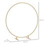 Voir la diapositive 3 : OUTSUNNY Arche décorative - arche de mariage - arche de ballon - dim. 222L x 60l x 224H cm - acier doré