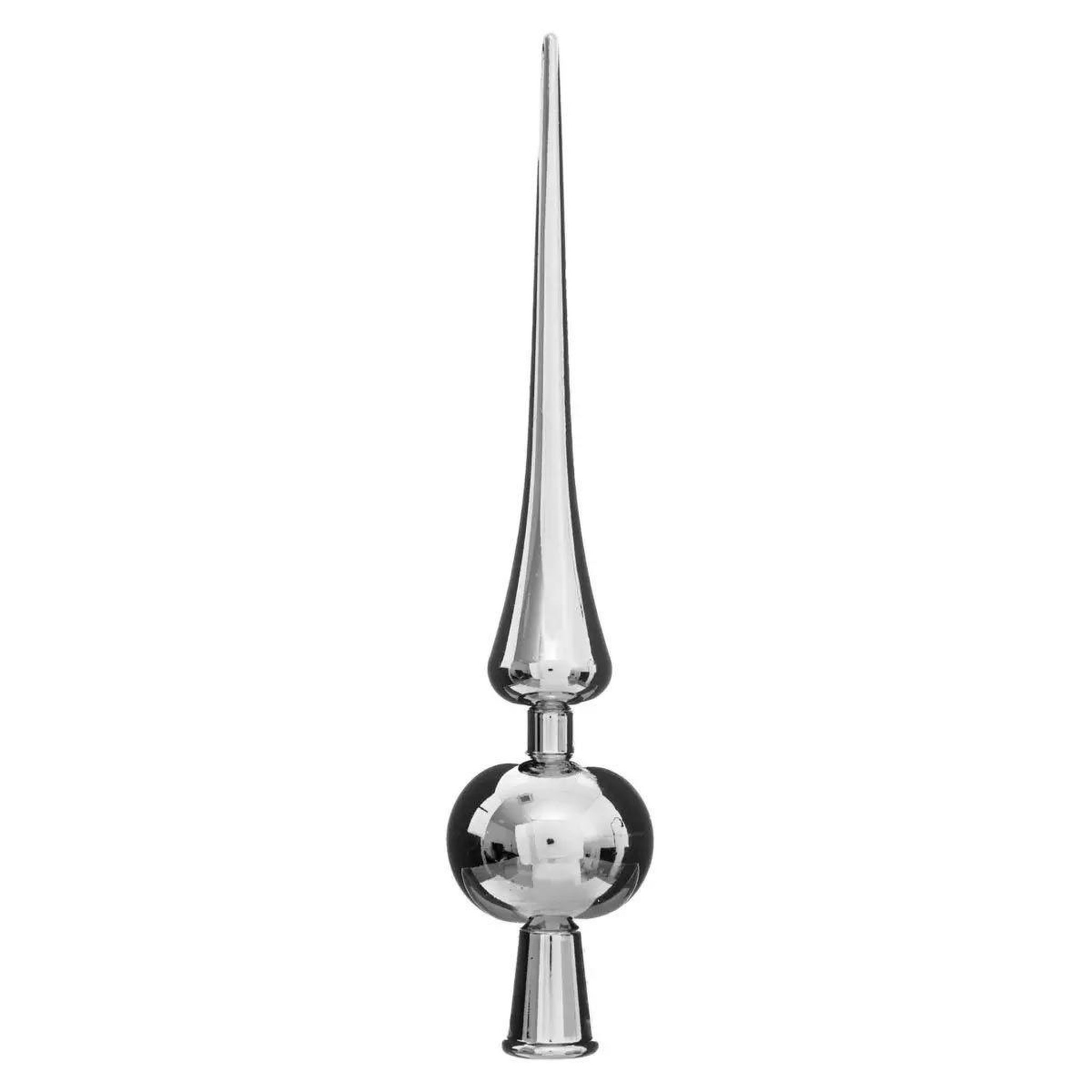 ATMOSPHERA Cimier 1 boule pour sapin  maison  28cm argent