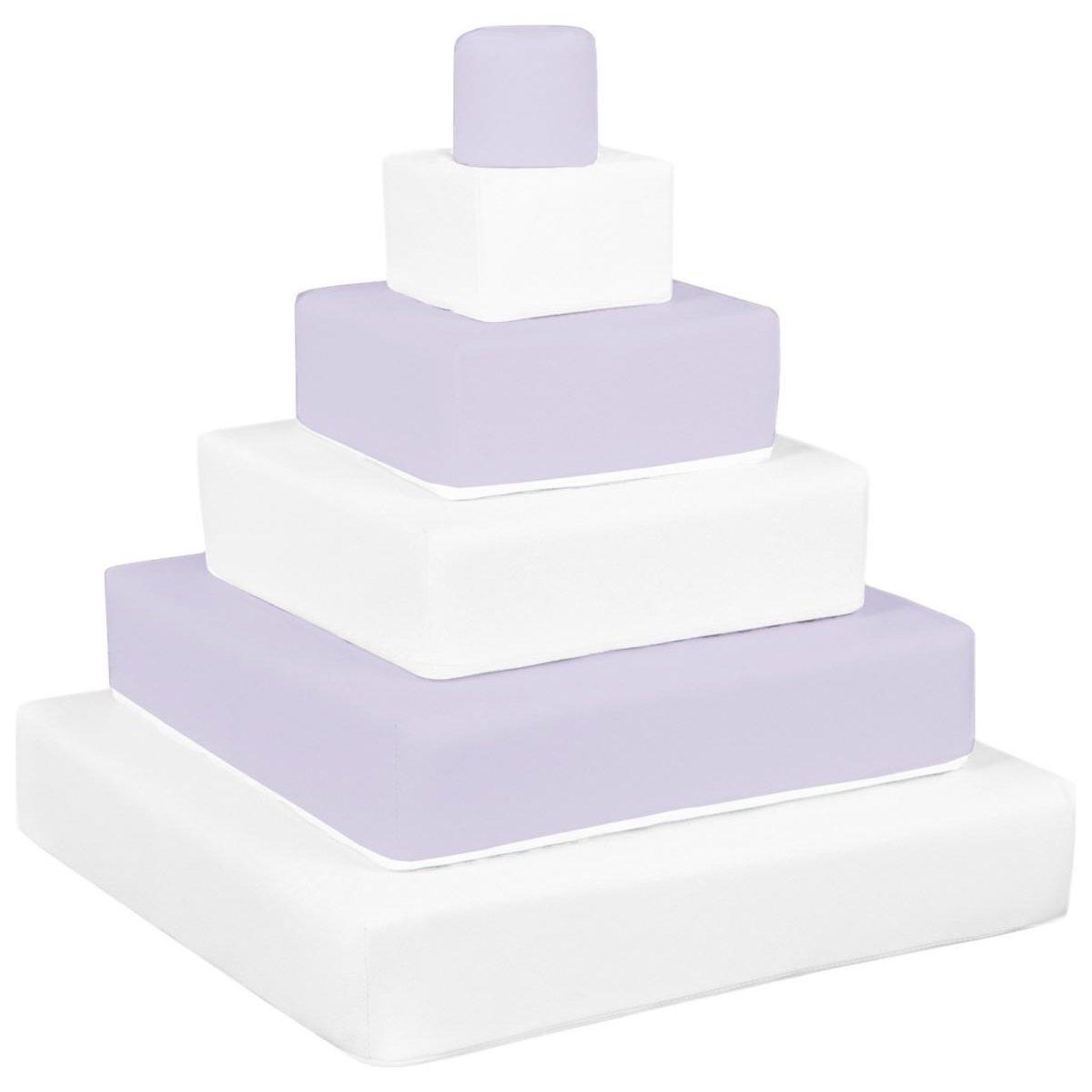 VELINDA Ensemble pyramide (6 grands blocs de mousse) — lilas