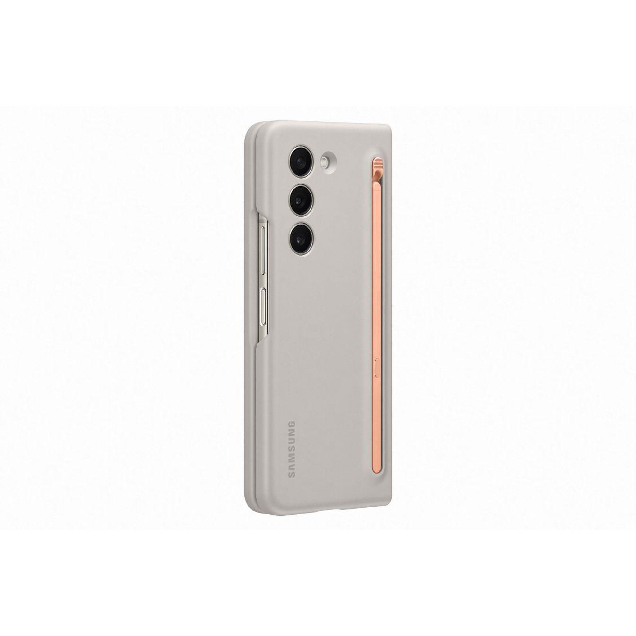Voir la diapositive 2 : Samsung Coque z fold 5 s pen intégré crème