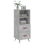 Voir la diapositive 3 : VIDAXL Buffet Gris beton 34,5x34x90 cm Bois d'ingenierie