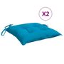 Voir la diapositive 2 : VIDAXL Coussins de palette lot de 2 bleu clair 50x50x7 cm tissu oxford