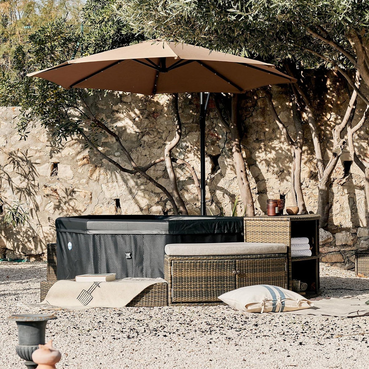 Poolstar Spa octogonal semi-regide pour 4 à 6 personnes - NETSPA Octopus