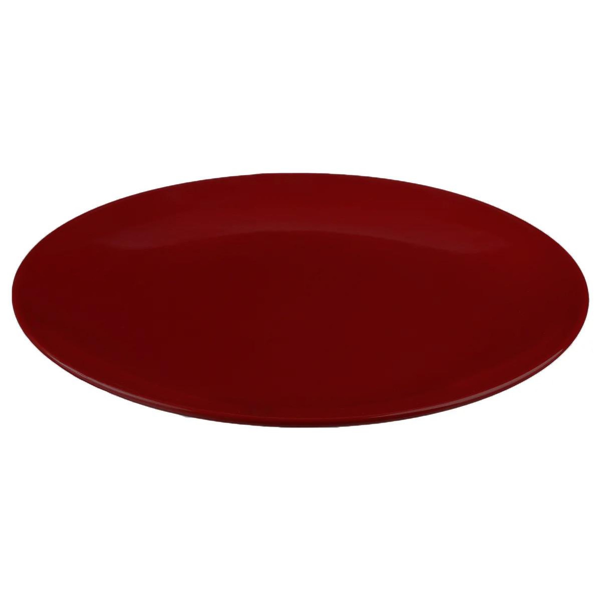 Voir la diapositive 2 : SECRET DE GOURMET Lot de 6 assiettes plates  colorama  26cm rouge