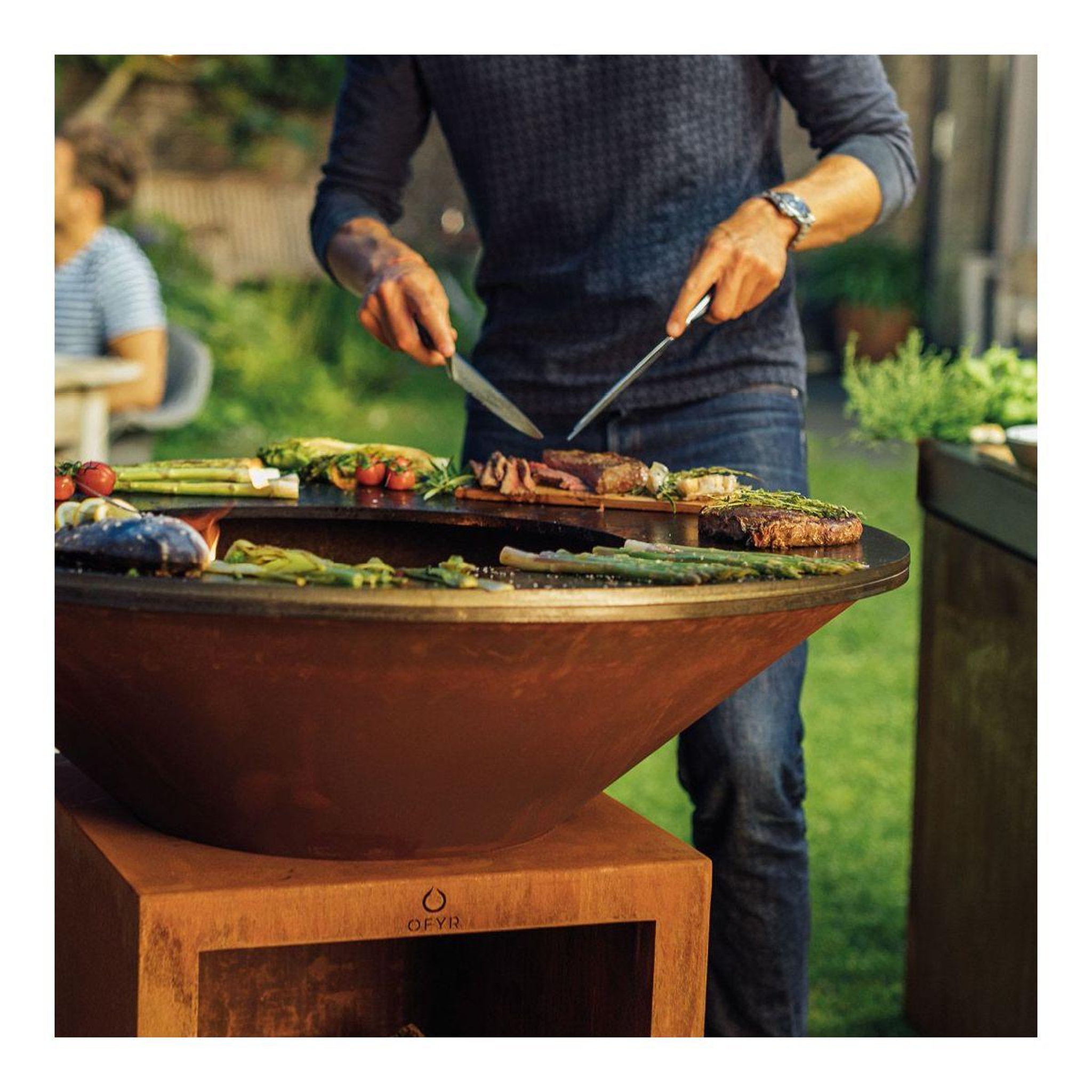 Voir la diapositive 3 : OFYR Brasero classic storage corten 100 oc3c100