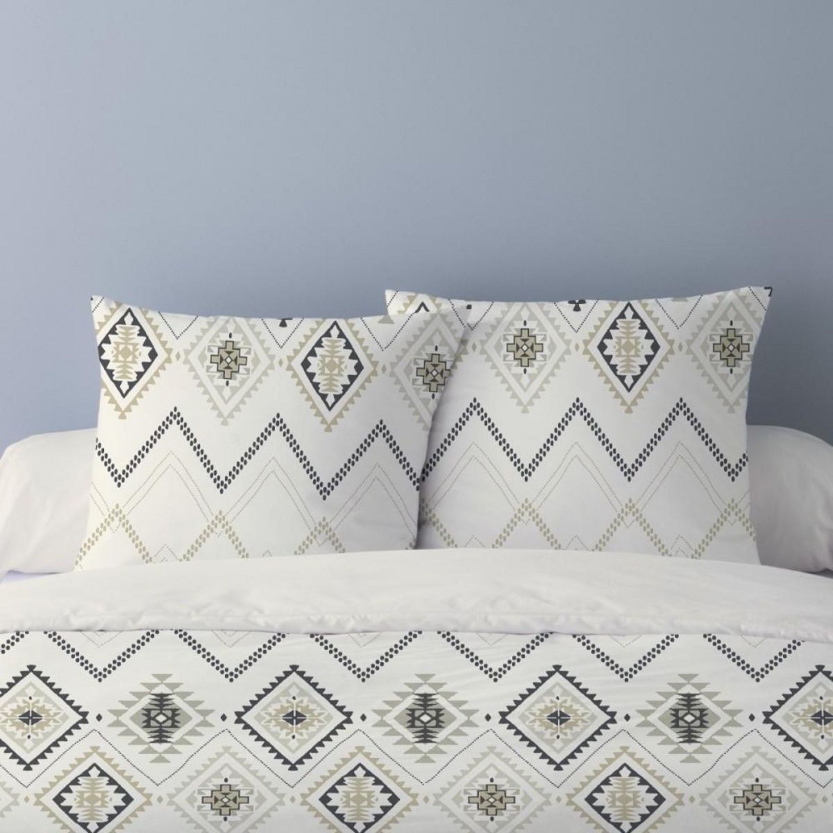 Dourev Housse de couette 260x240 AZTECA + 2 taies 100% coton