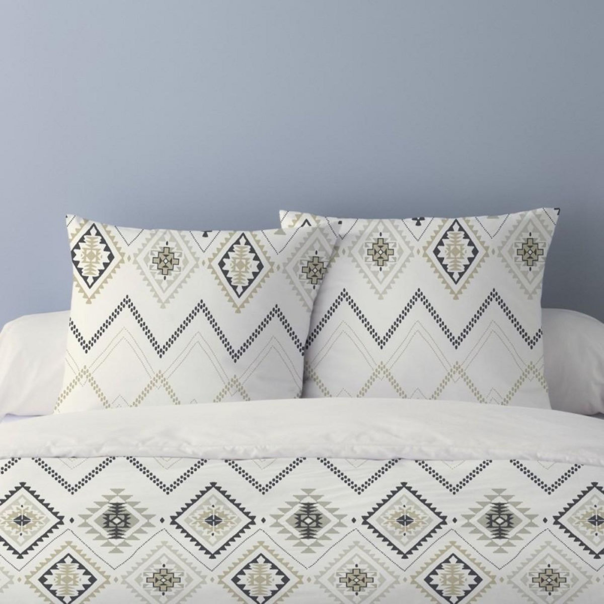Dourev Housse de couette 260x240 AZTECA + 2 taies 100% coton