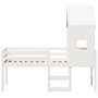 Voir la diapositive 4 : VIDAXL Lit haut sans matelas blanc 80x200 cm bois de pin massif