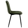 Voir la diapositive 3 : TOILINUX Lot de 4 chaises Kate en velours et métal - Vert